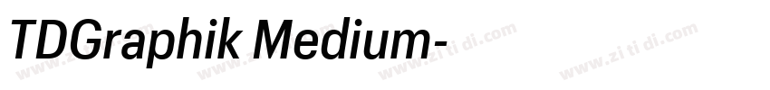 TDGraphik Medium字体转换